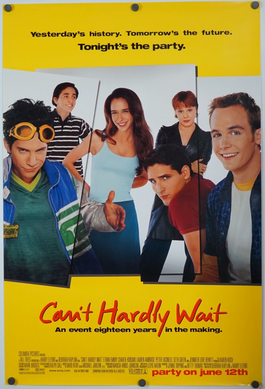 Can't Hardly Wait (1998) original theatrical movie poster - International