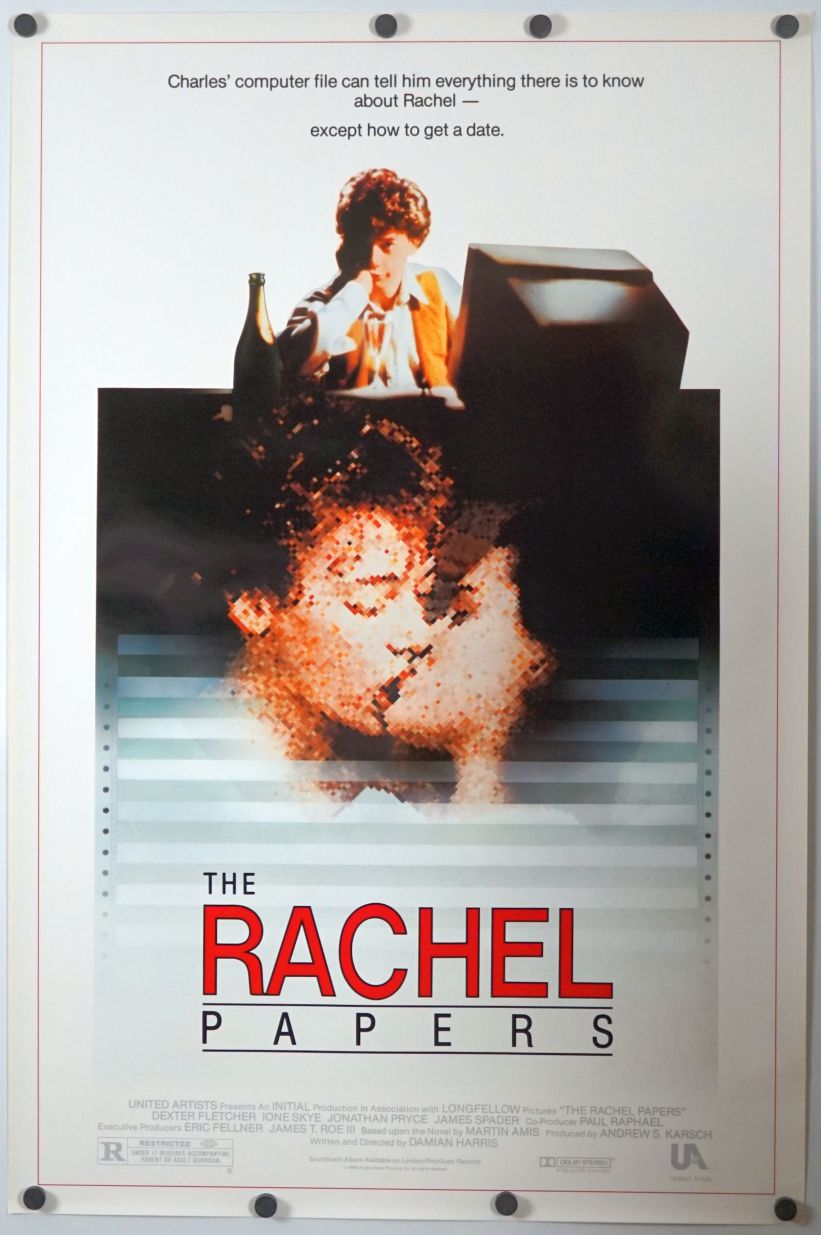 The Rachel Papers (1989) original theatrical movie poster - Final