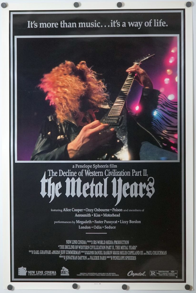 The Decline of Western Civilization Part II: The Metal Years (1988) original theatrical movie poster - Final
