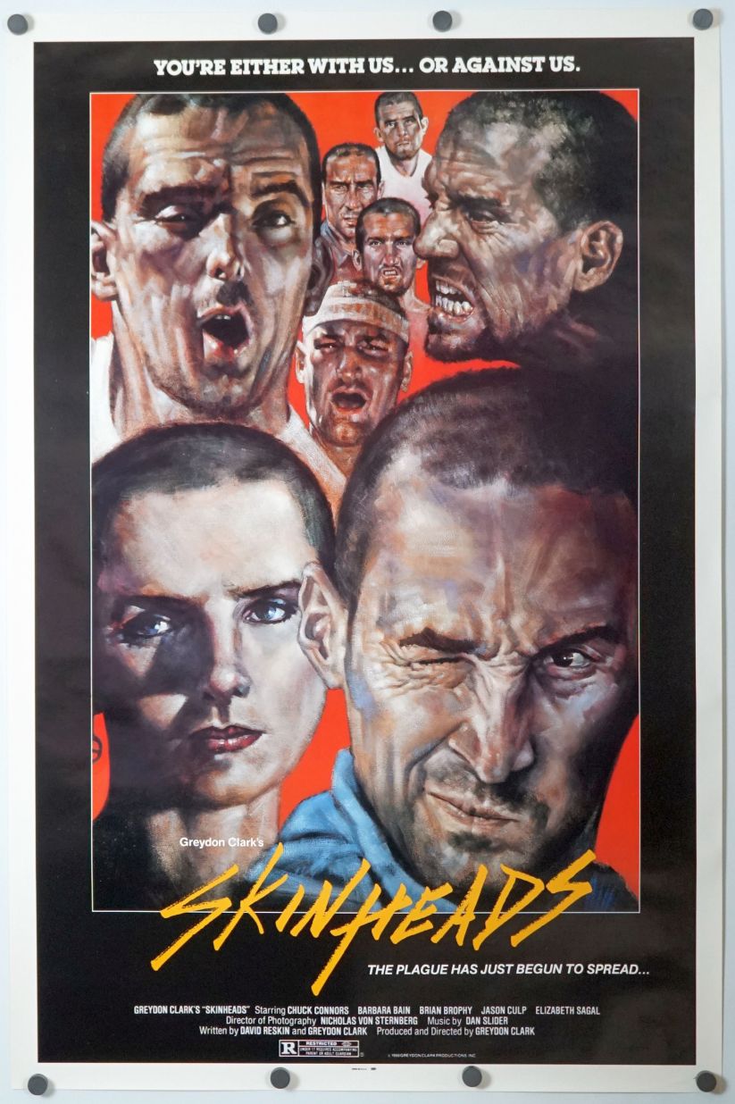 Skinheads (1989) original theatrical movie poster - Final