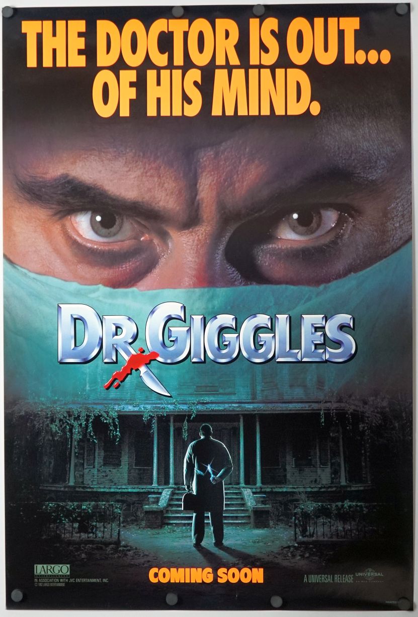 Dr. Giggles (1992) original theatrical movie poster - Advance