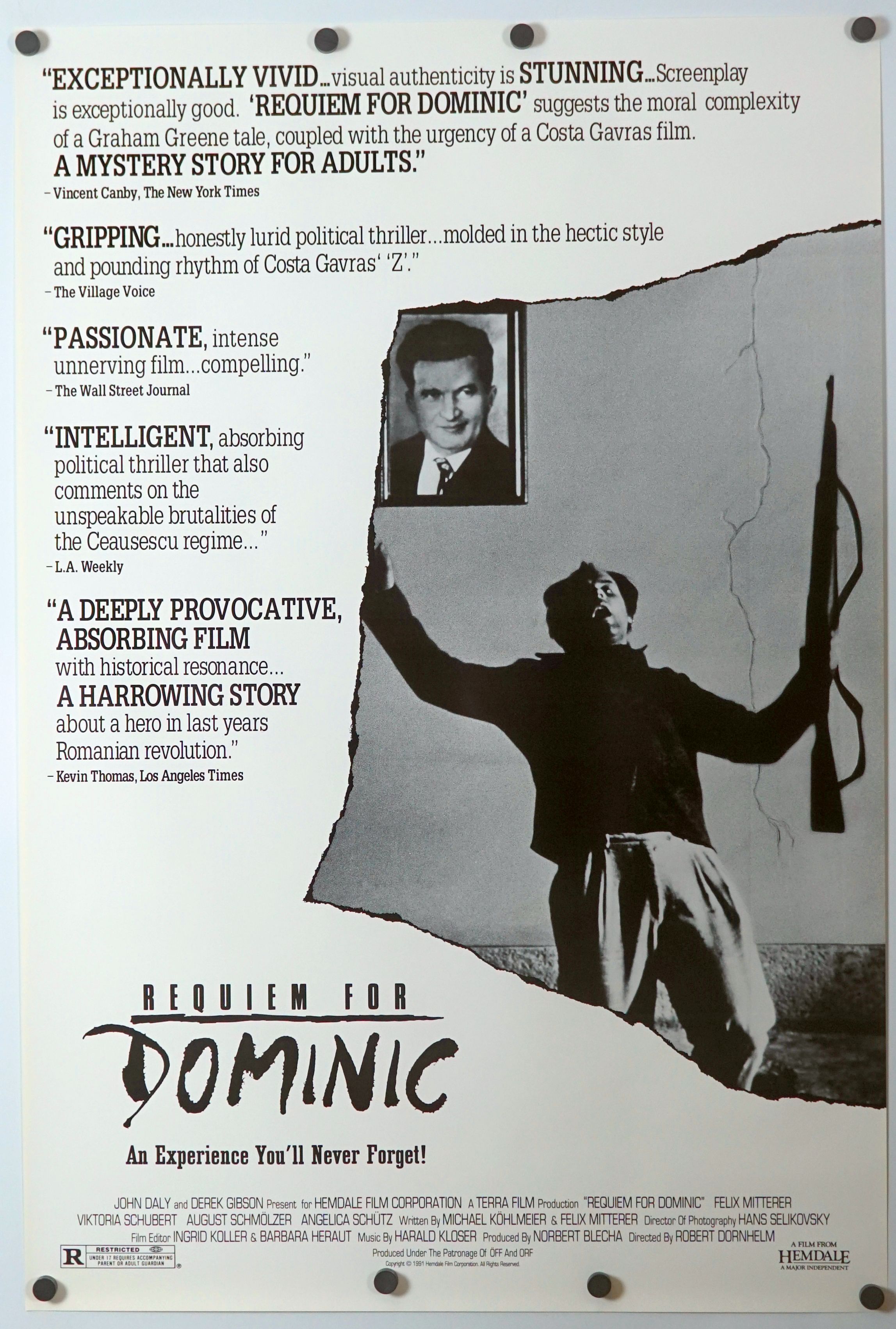 Requiem for Dominic (1991) original theatrical movie poster - Review