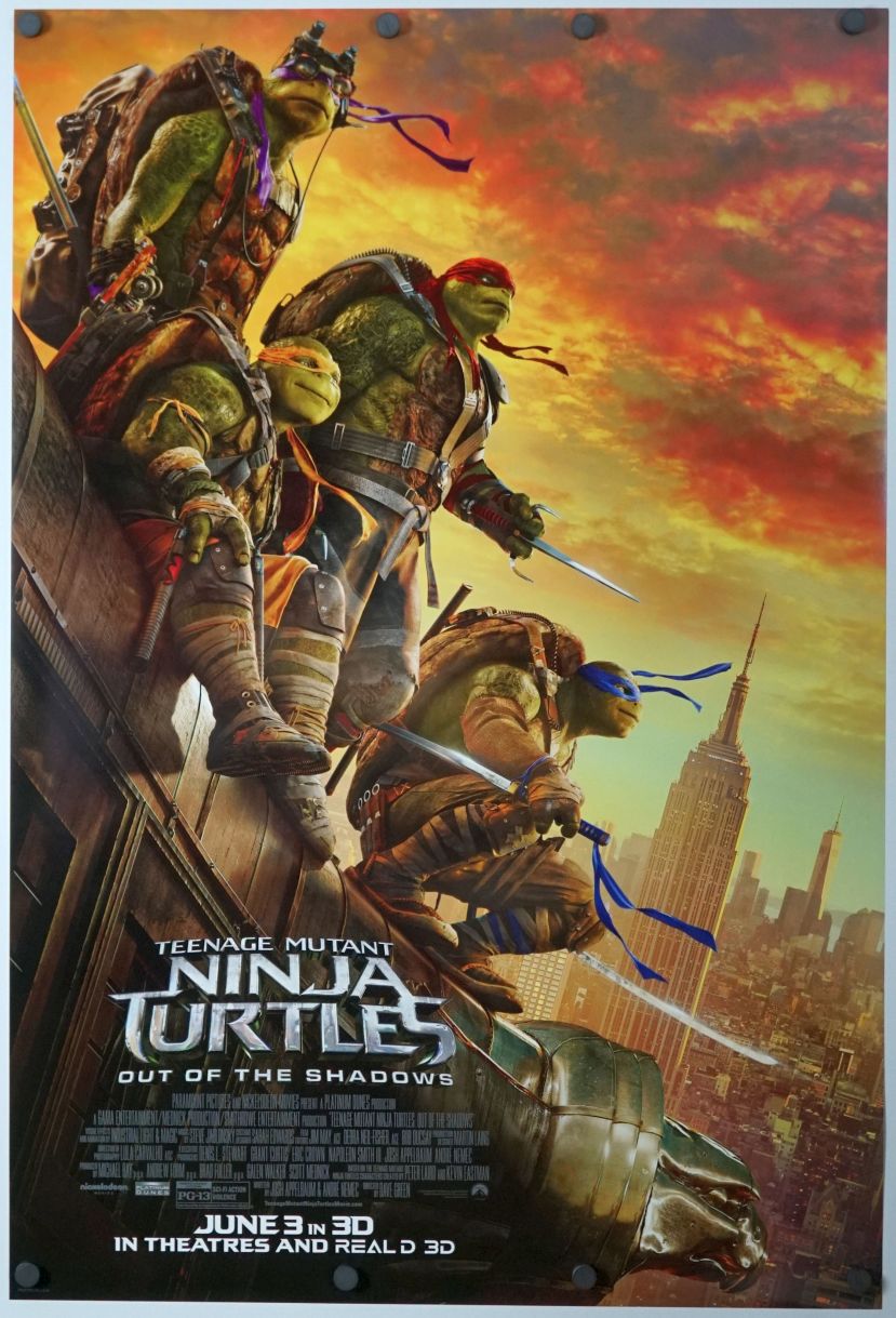 Teenage Mutant Ninja Turtles: Out of the Shadows (2016) original theatrical movie poster - Final