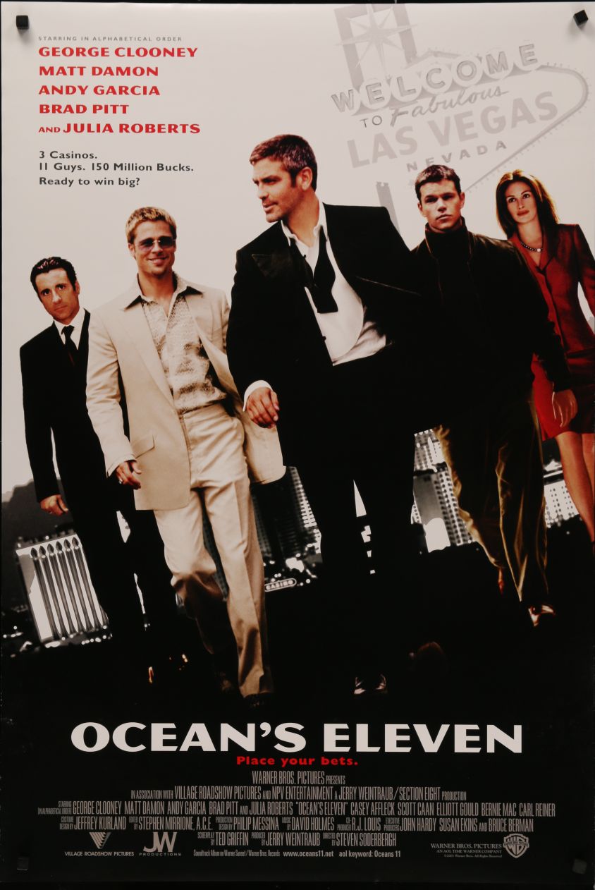Ocean's Eleven (2001) original theatrical movie poster - International Final