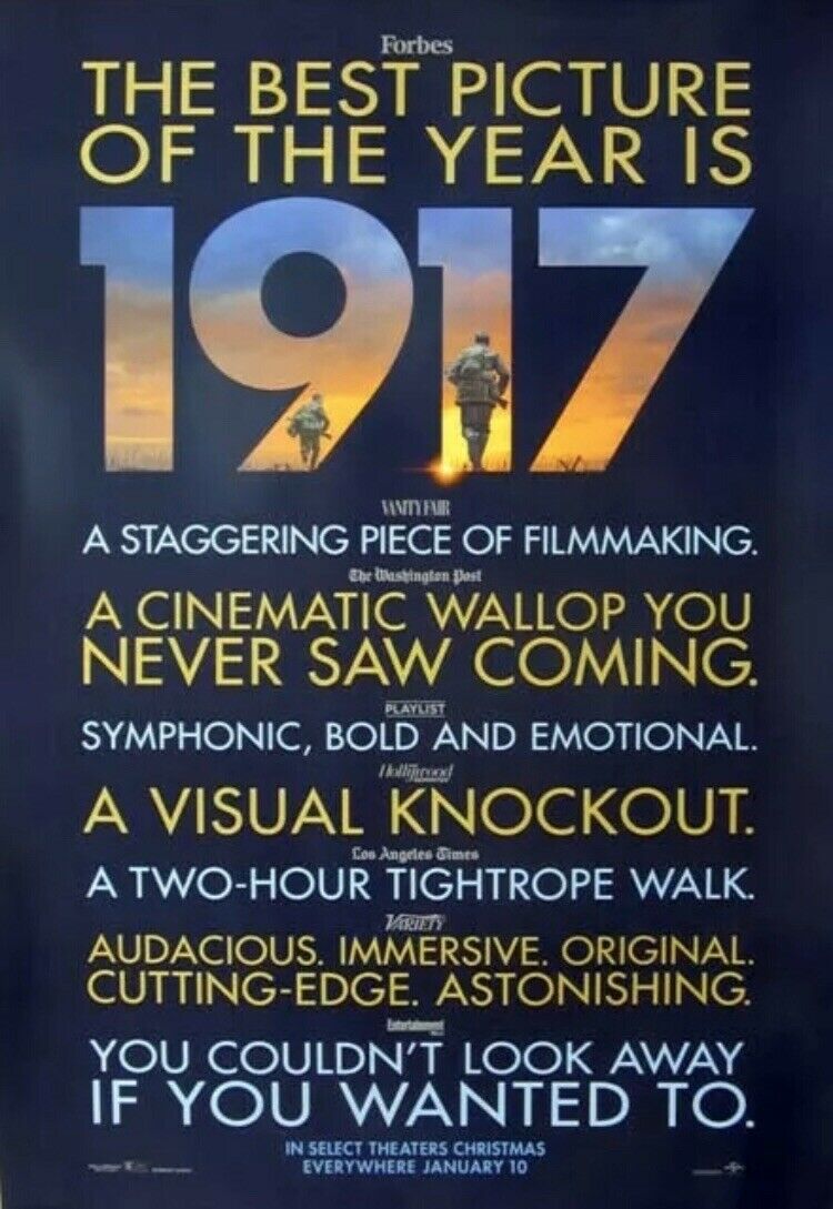 1917 (2019) original theatrical movie poster - Review