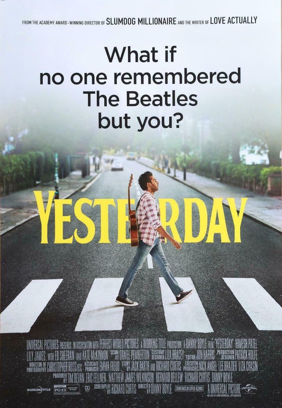 Yesterday (2019) original theatrical movie poster - Final