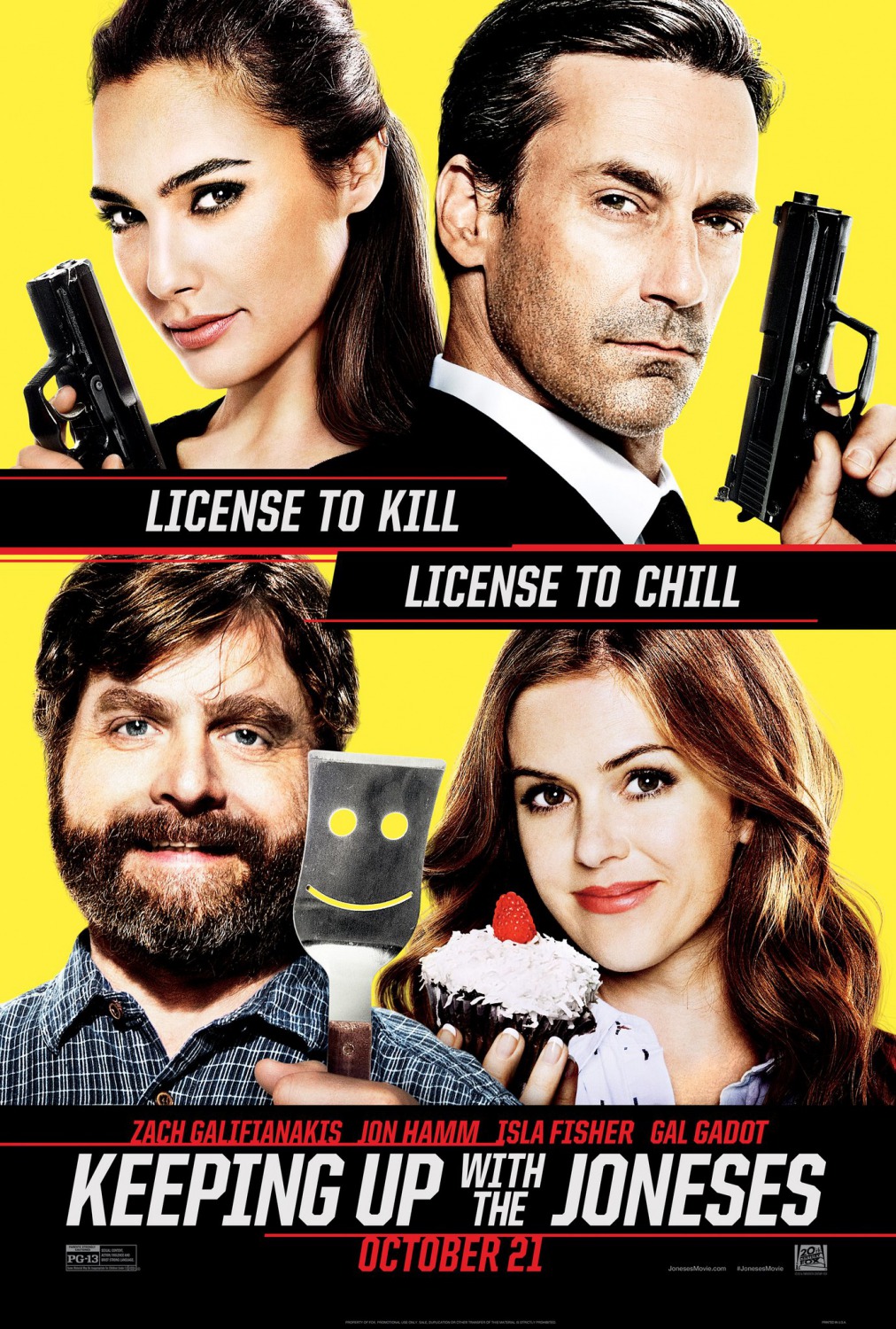Keeping Up with the Joneses (2016) original theatrical movie poster - Final