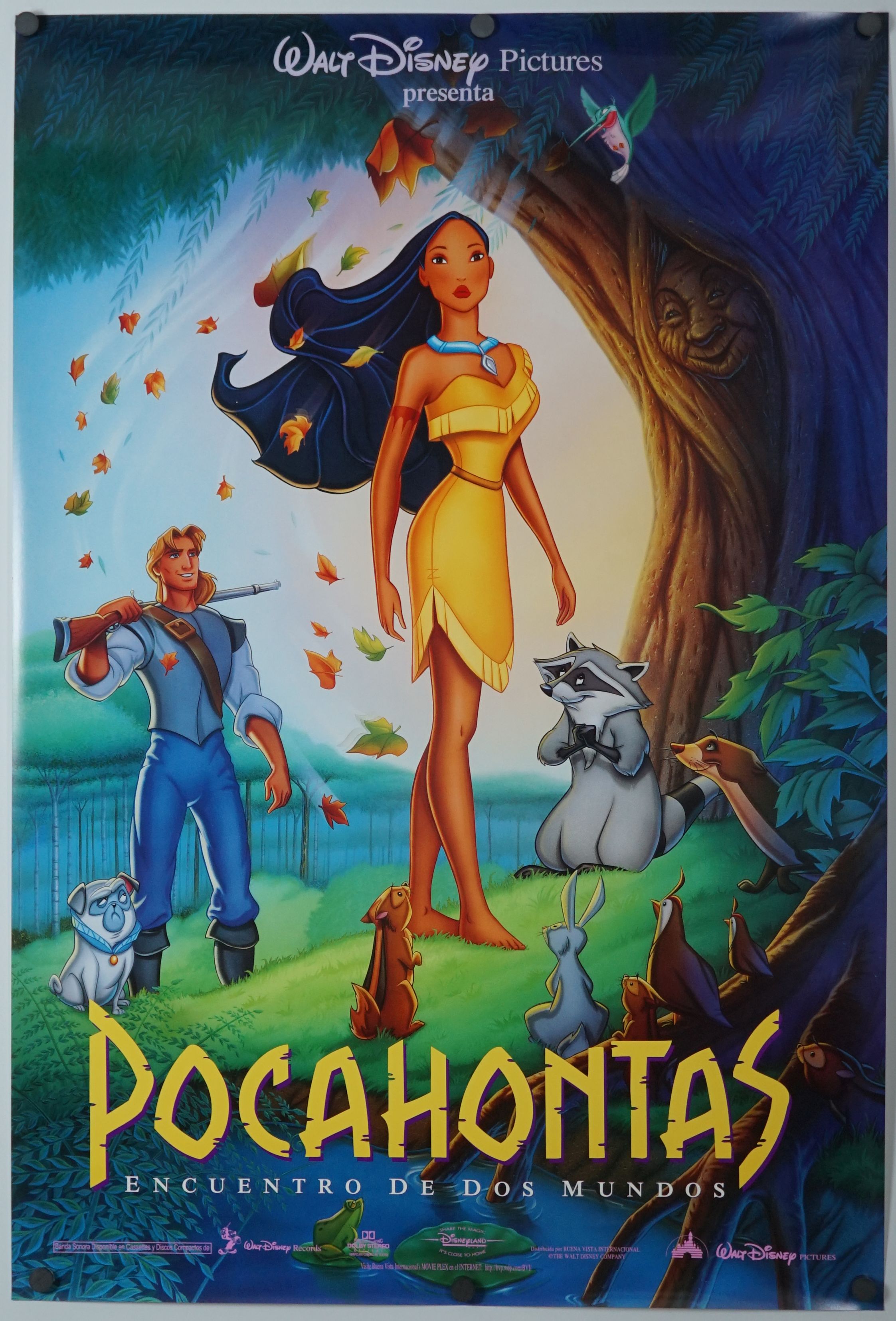 Pocahontas (1995) original theatrical movie poster - International Advance Spanish