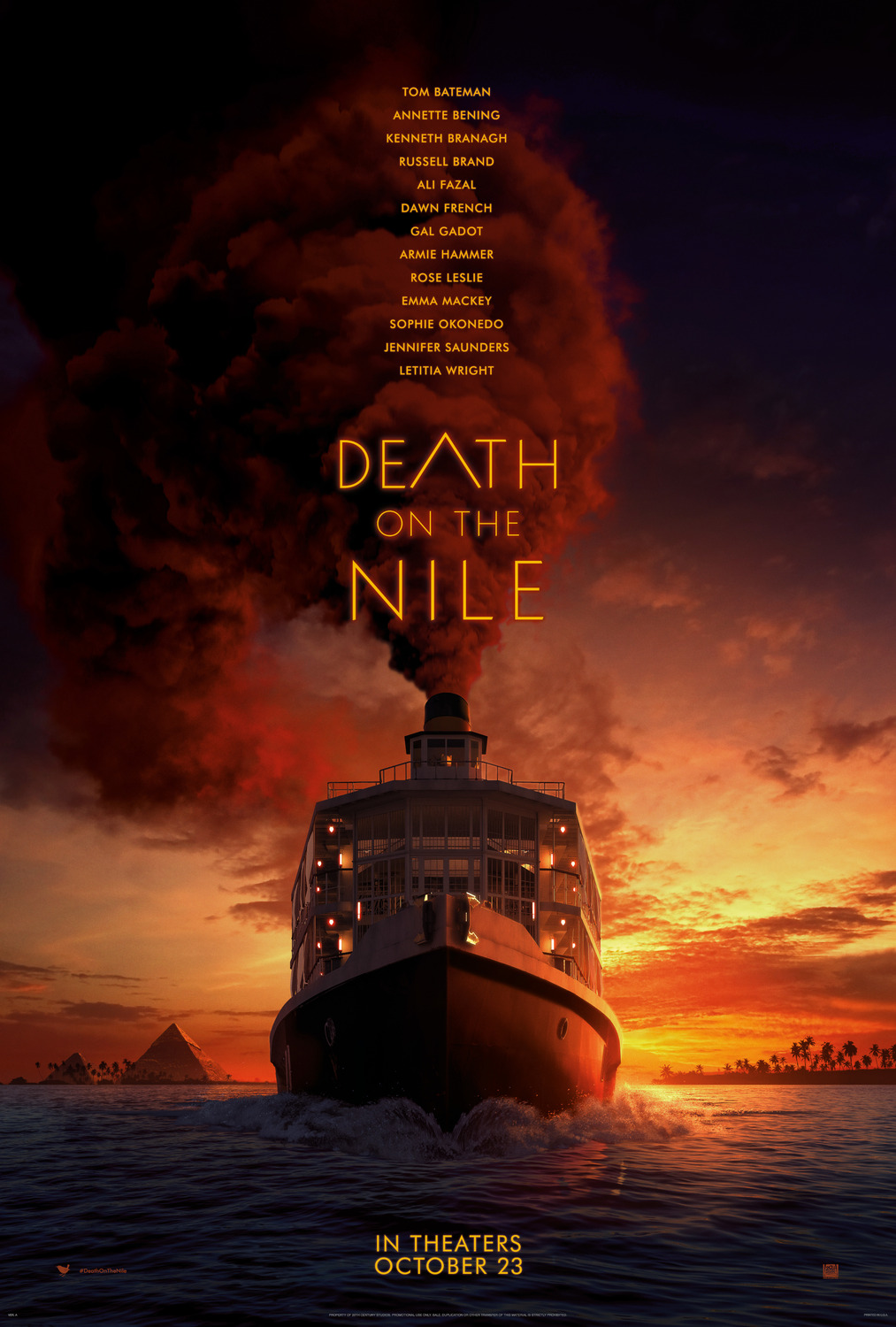 Death on the Nile (2020) original theatrical movie poster - Advance