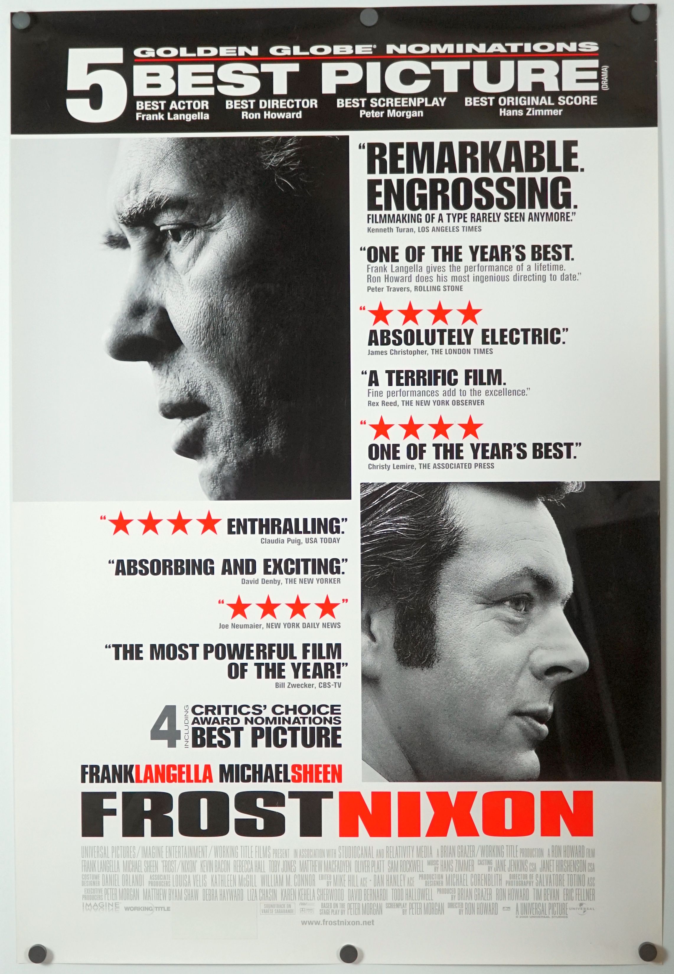 Frost/Nixon (2009) original theatrical movie poster - Awards Style
