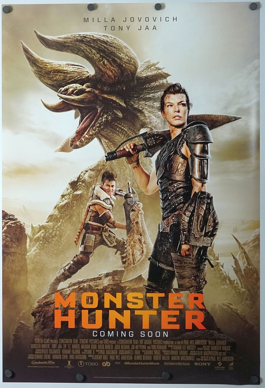 Monster Hunter (2020) original theatrical movie poster - International