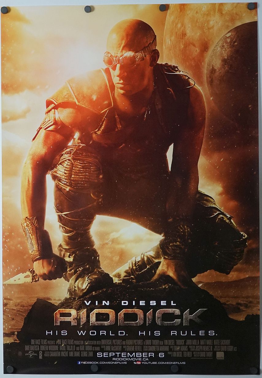 Riddick (2013) original theatrical movie poster - Final