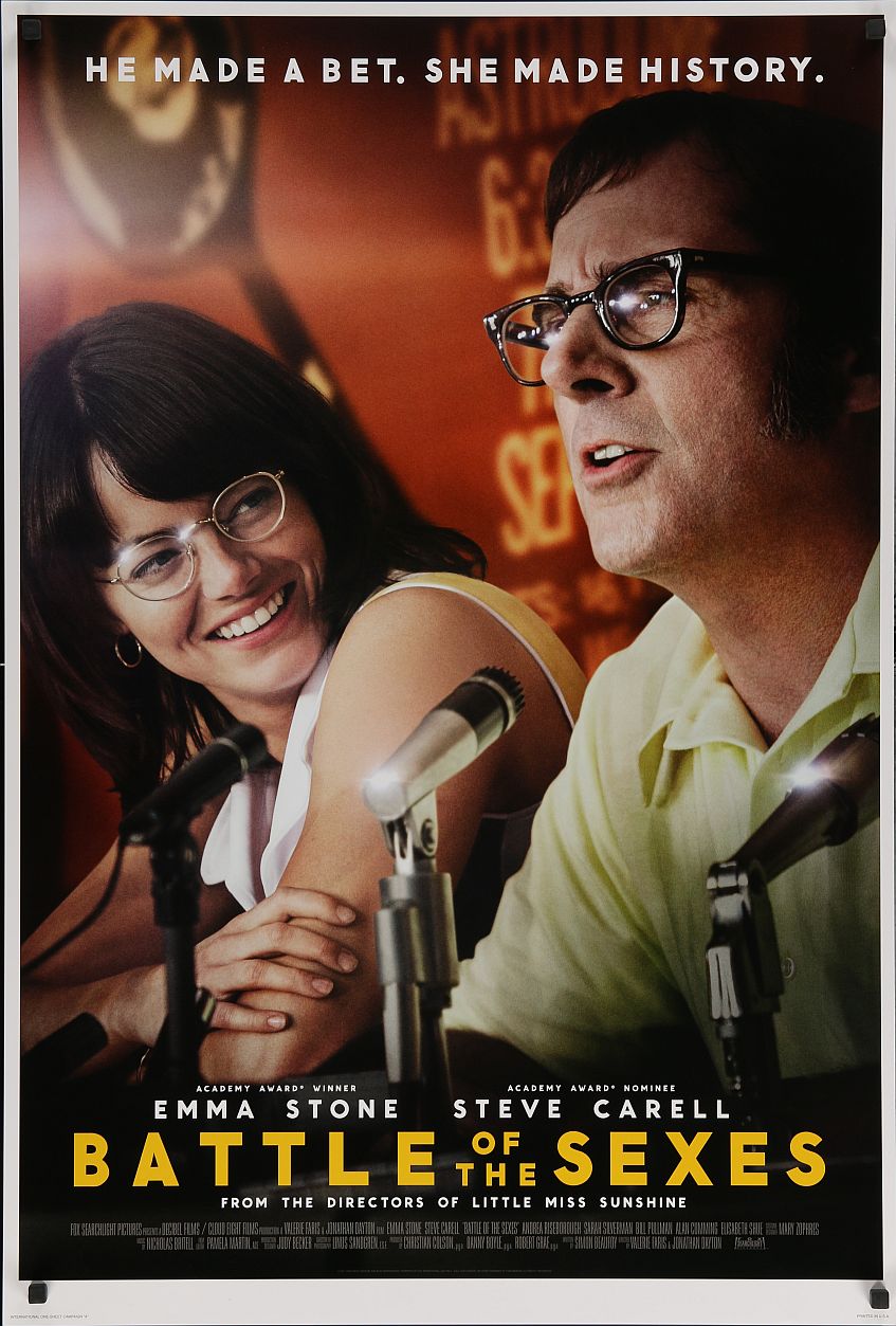 Battle of the Sexes (2017) original theatrical movie poster - International