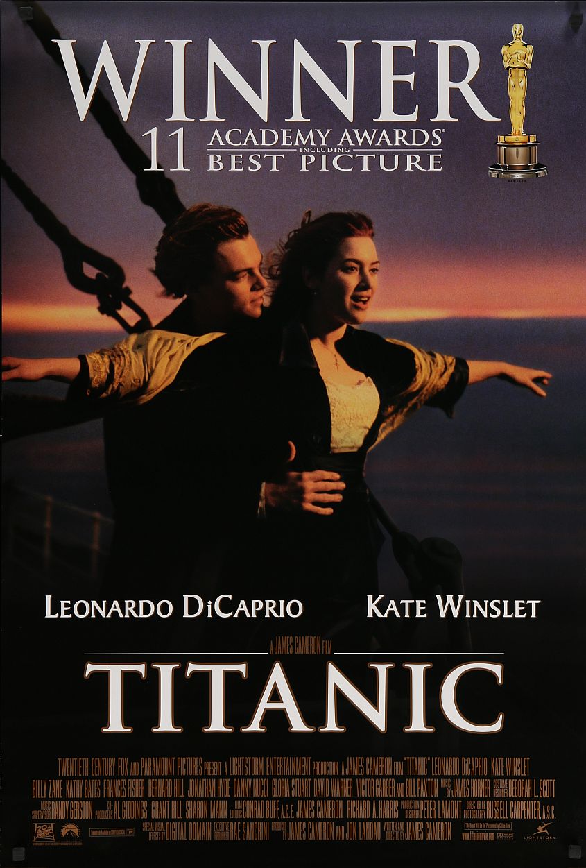 Titanic (1997) original theatrical movie poster - International Style D