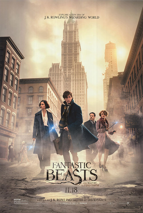 Fantastic Beasts and Where to Find Them (2016) original theatrical movie poster - Final