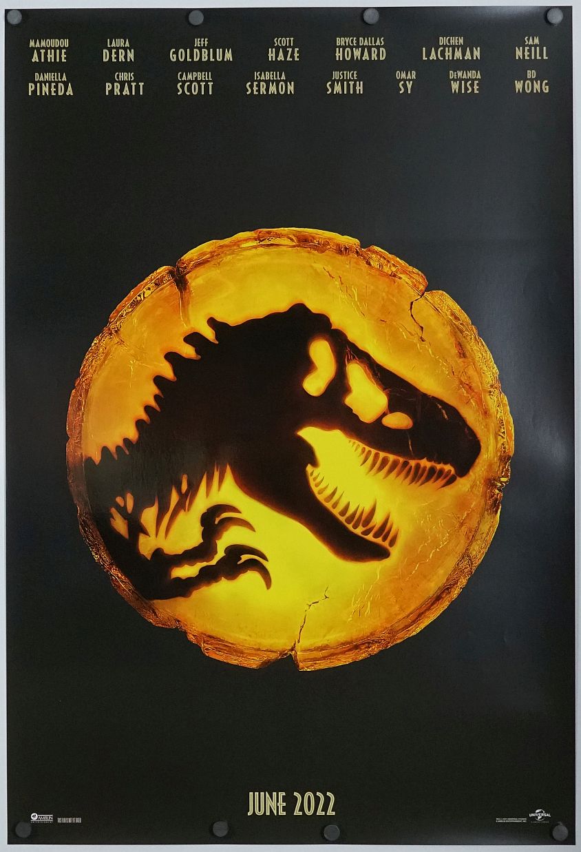 Jurassic World: Dominion (2022) original theatrical movie poster - International Advance