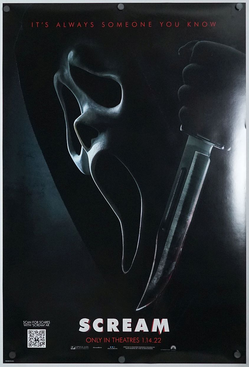 Scream (2022) original theatrical movie poster - Advance