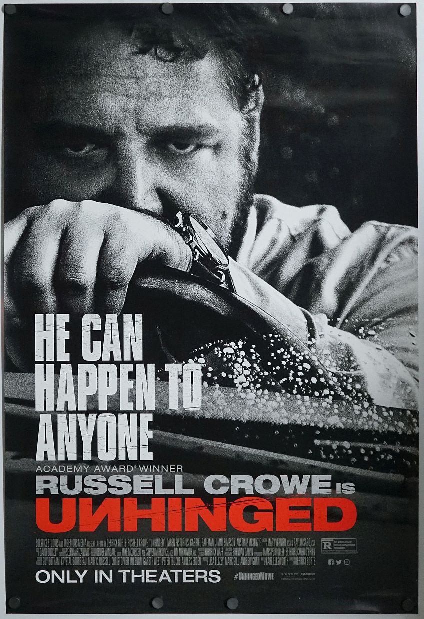 Unhinged (2020) original theatrical movie poster - Final