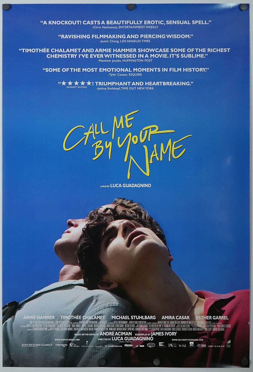 Call Me by Your Name (2017) original theatrical movie poster - International