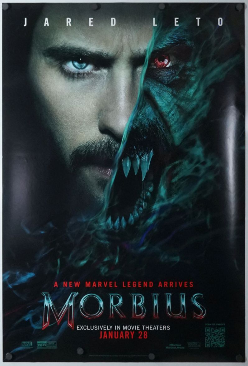 Morbius (2022) original theatrical movie poster - Advance
