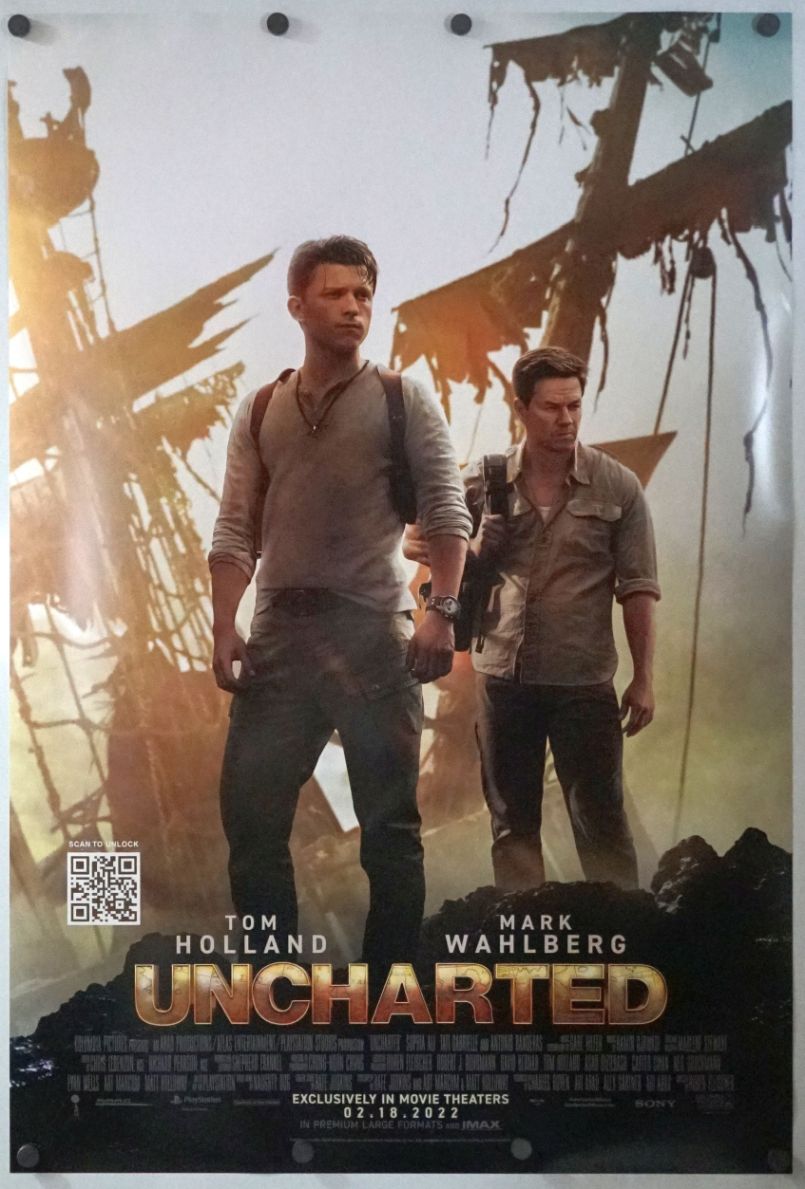 Uncharted (2022) original theatrical movie poster - Advance