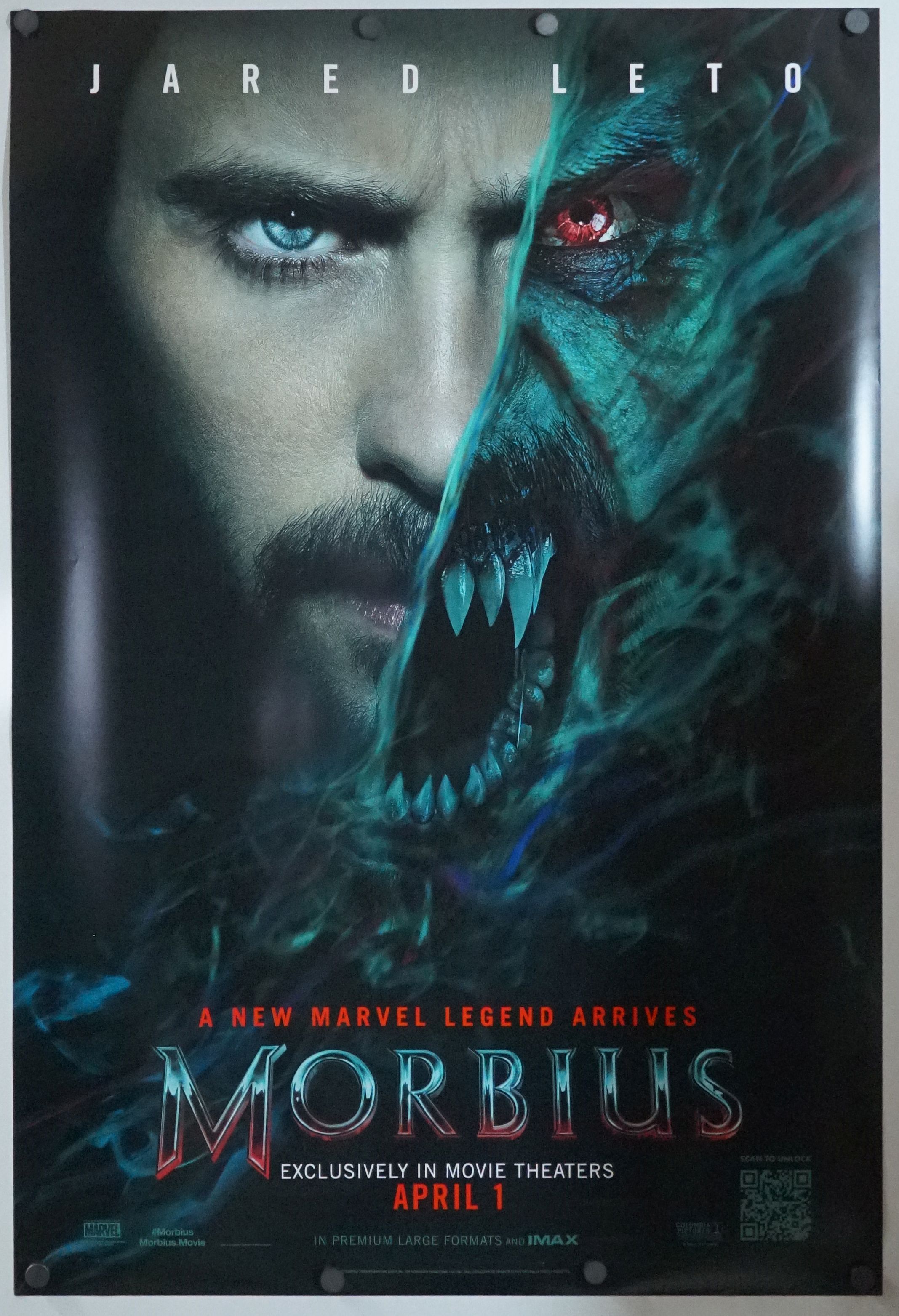 Morbius (2022) original theatrical movie poster - Advance Style B