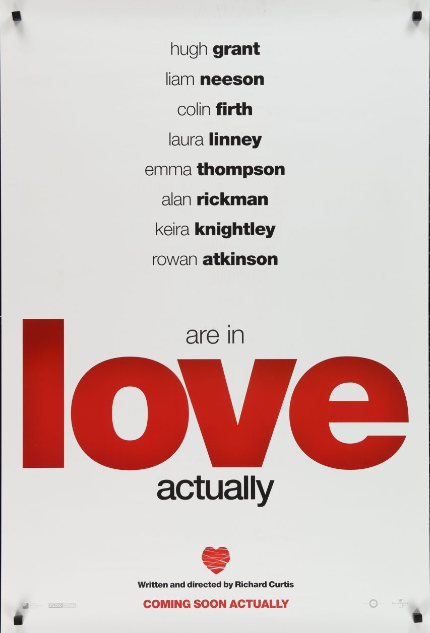 Love Actually (2003) original theatrical movie poster - International Advance B