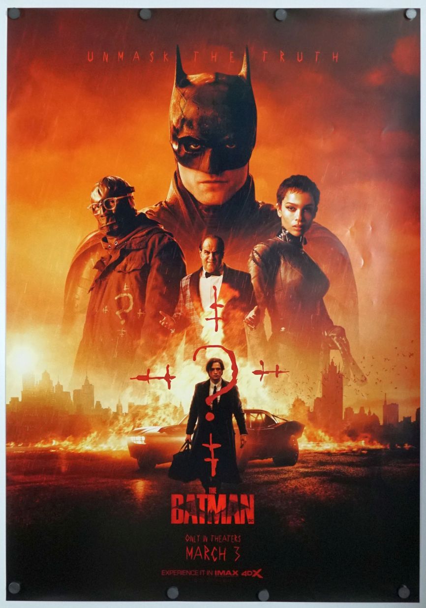 The Batman (2022) original theatrical movie poster - International Style E