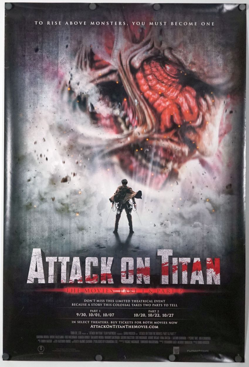 Attack on Titan Part 1 (2015) original theatrical movie poster - Final