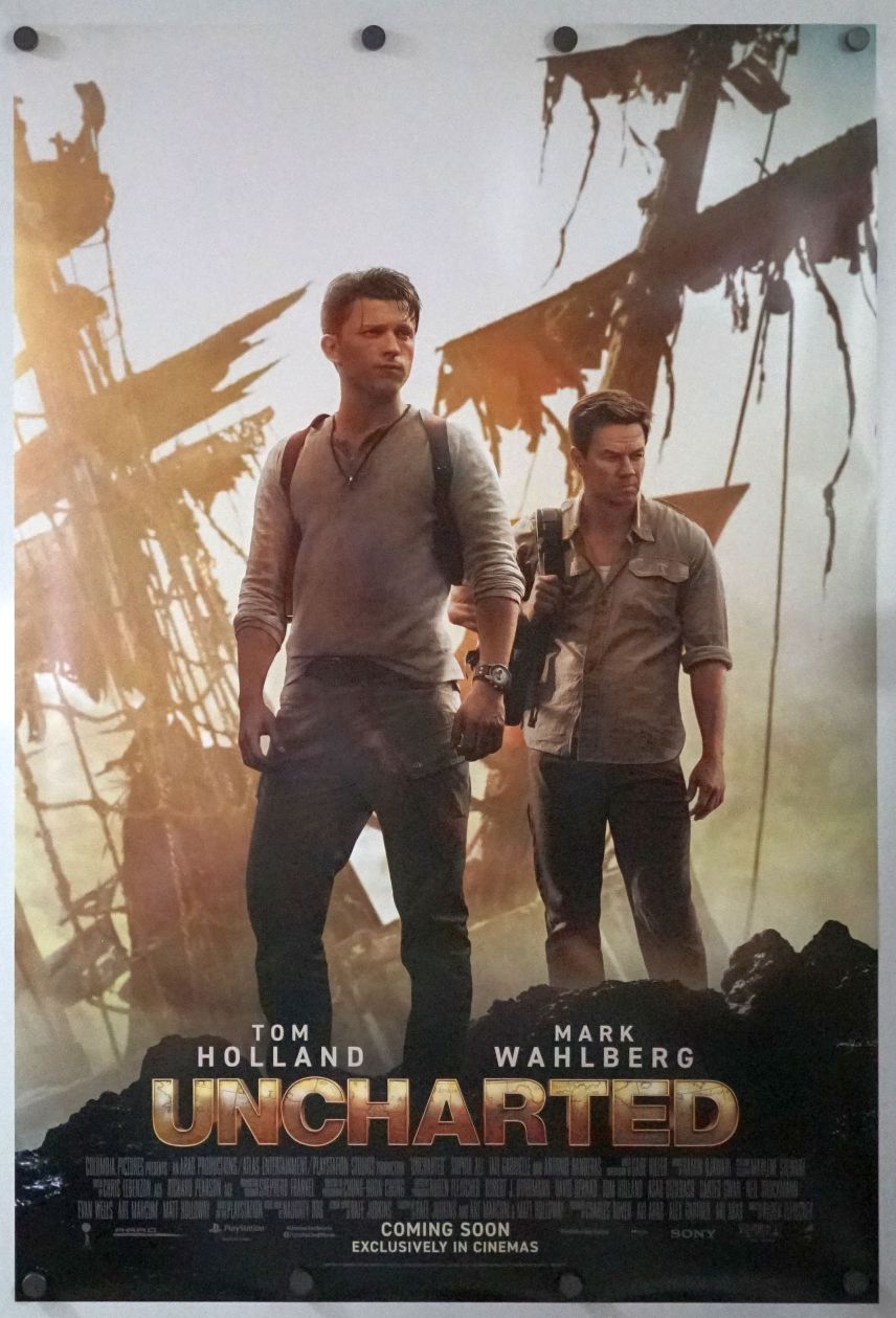 Uncharted (2022) original theatrical movie poster - International Advance