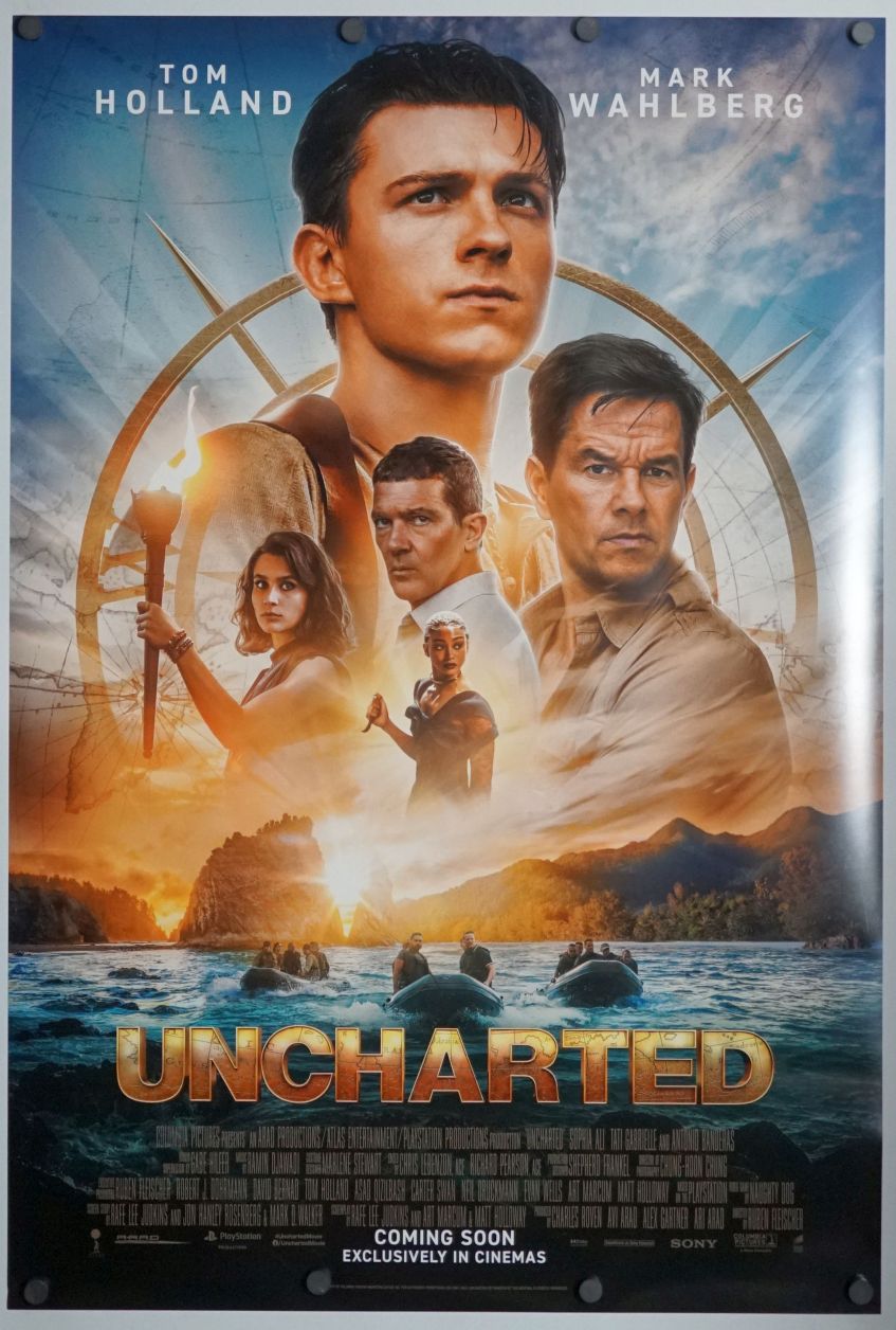 Uncharted (2022) original theatrical movie poster - International Final