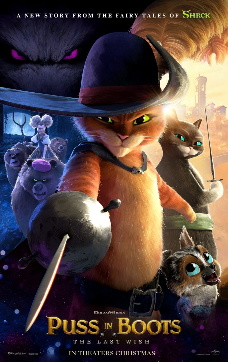 Puss in Boots: The Last Wish (2022) original theatrical movie poster - Advance Style B