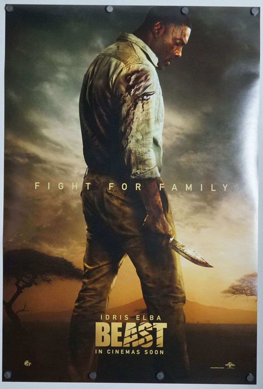 Beast (2022) original theatrical movie poster - International Advance