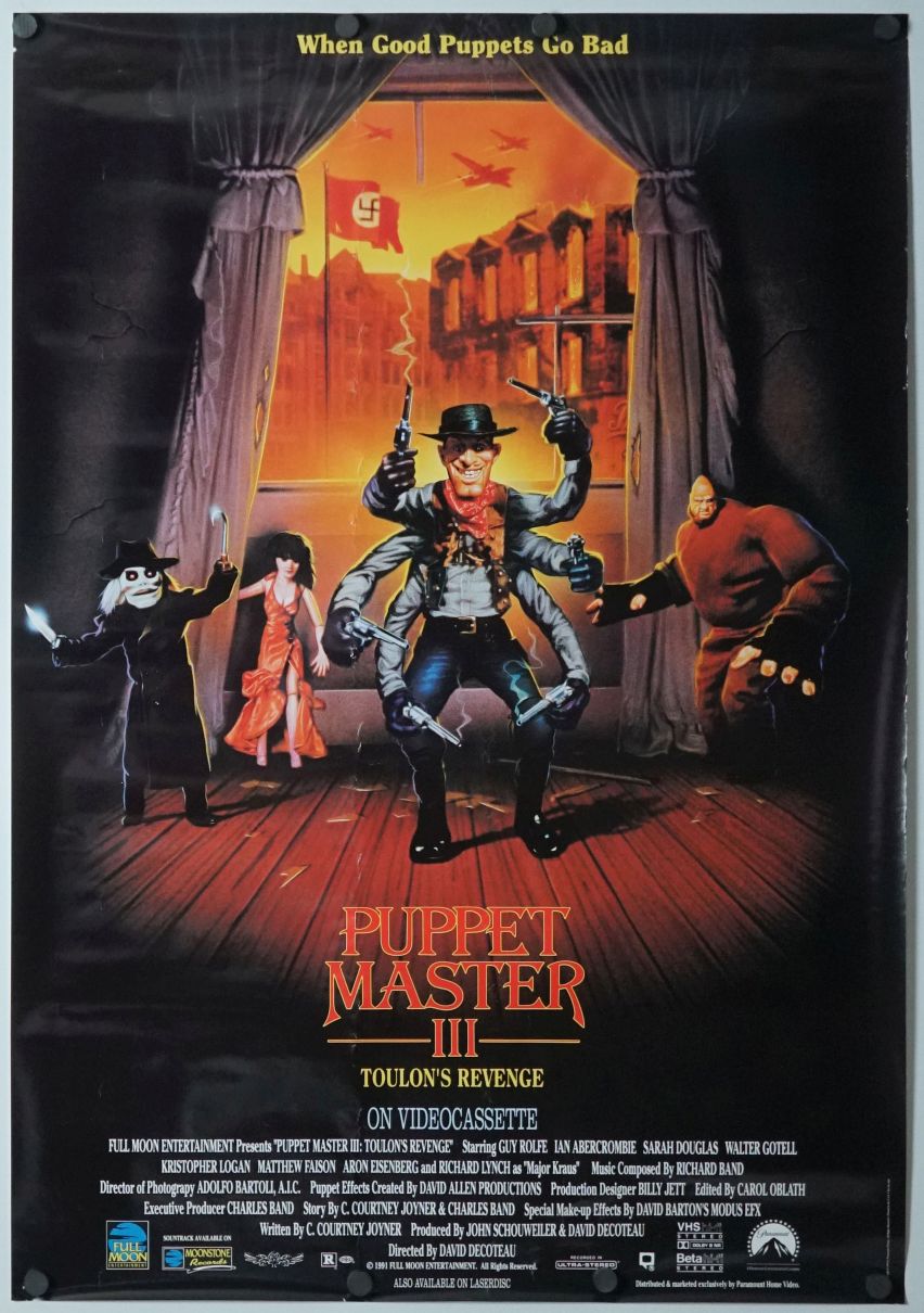 Puppet Master III: Toulon's Revenge (1991) original theatrical movie poster - Video