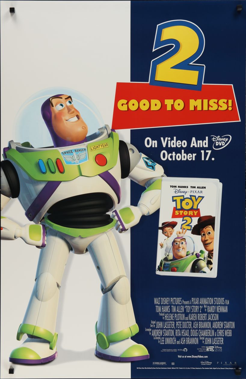 Toy Story 2 (1999) original theatrical movie poster - Video