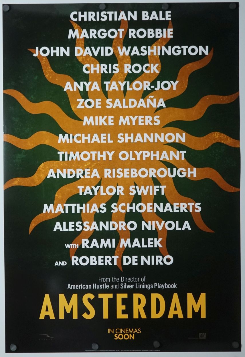 Amsterdam (2022) original theatrical movie poster - International Advance