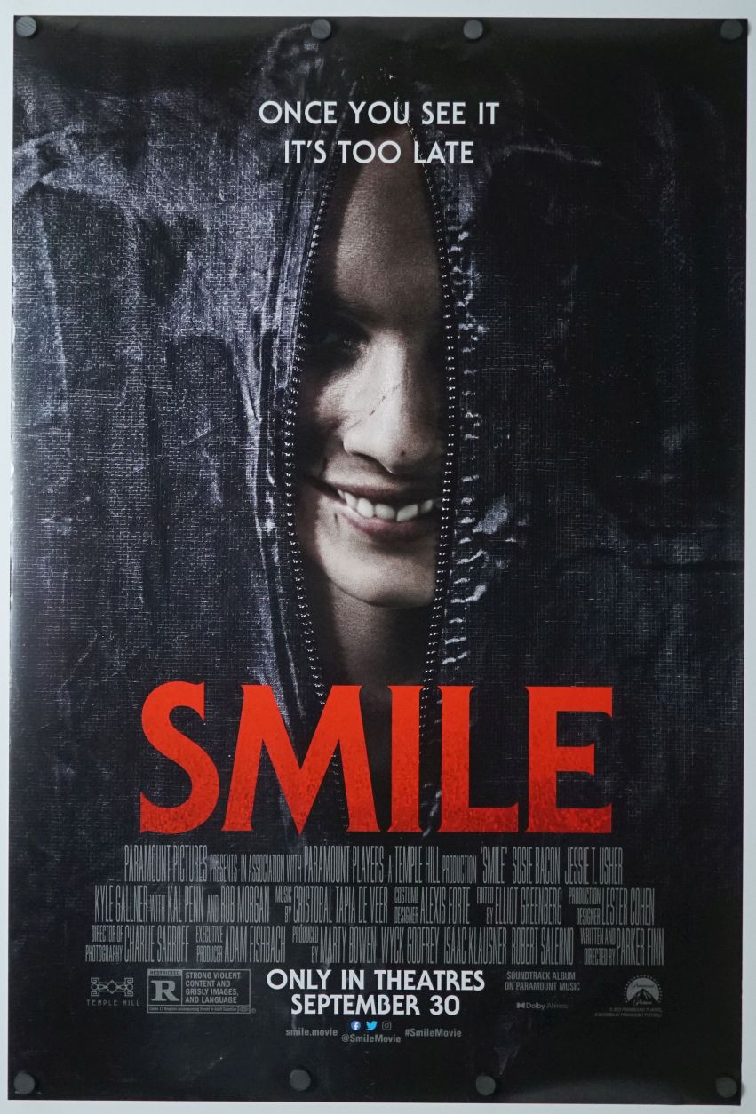 Smile (2022) original theatrical movie poster - Final