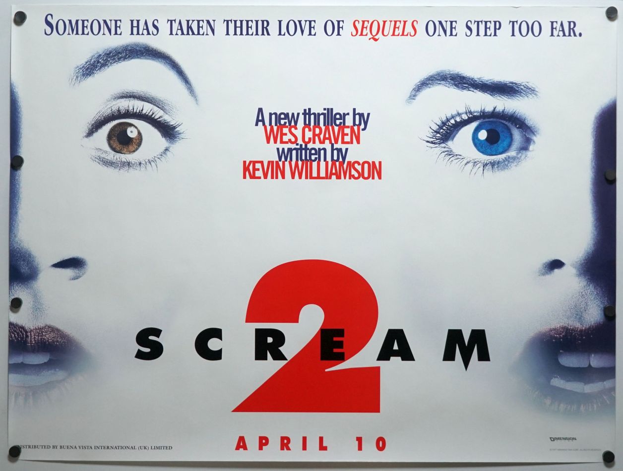 Scream 2 (1998) original theatrical movie poster - Advance