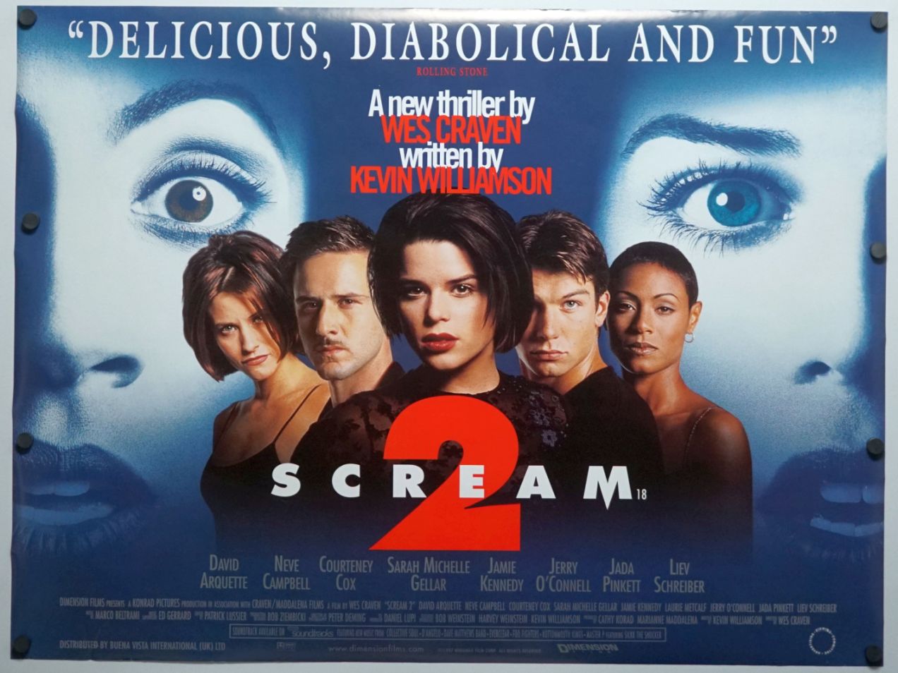 Scream 2 (1998) original theatrical movie poster - Final