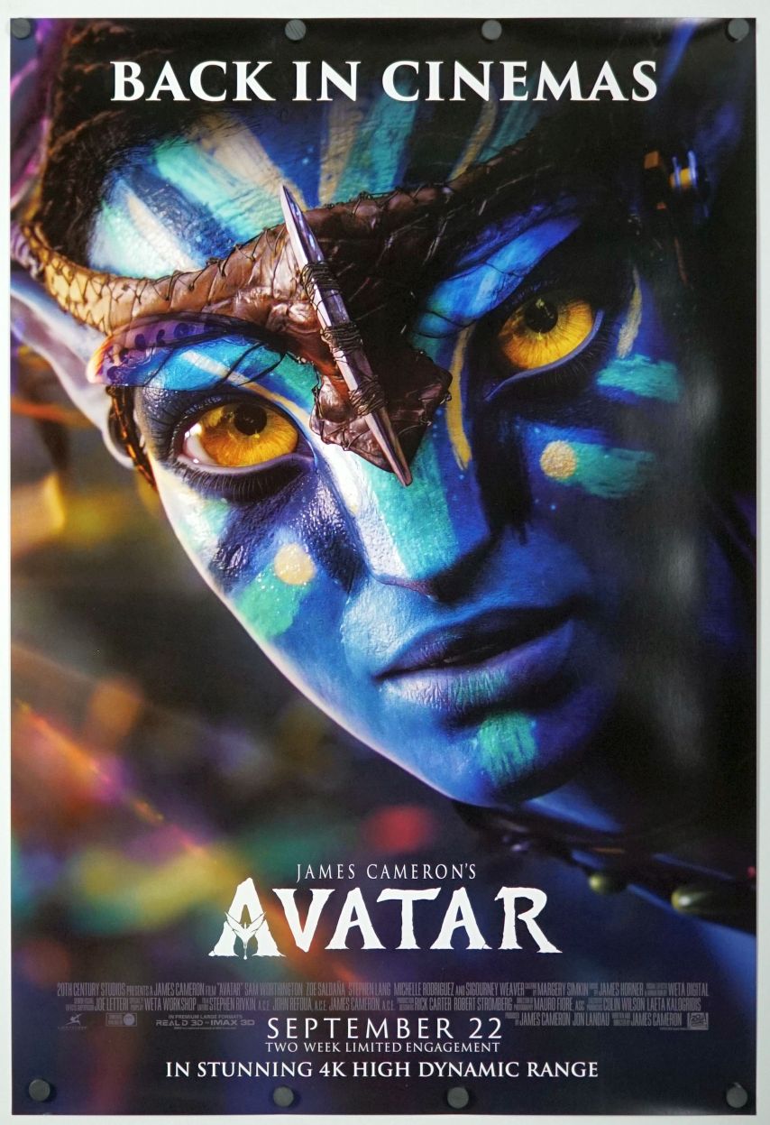 Avatar (2022) original theatrical movie poster - Re-Release