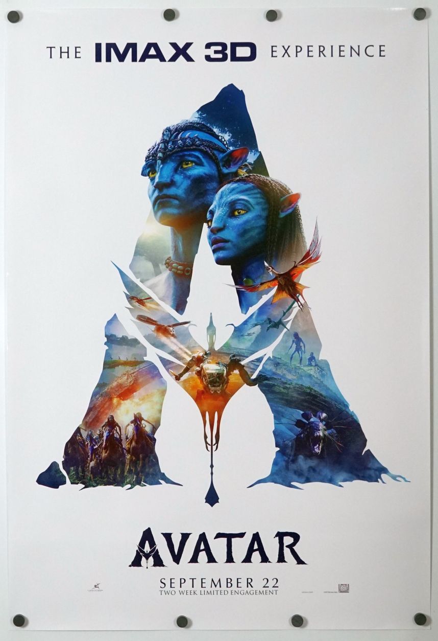 Avatar (2022) original theatrical movie poster - Rerelease IMAX
