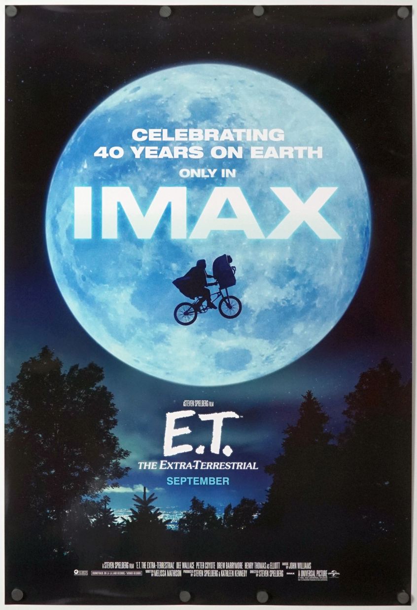 E.T. the Extra-Terrestrial (2022) original theatrical movie poster - Rerelease IMAX