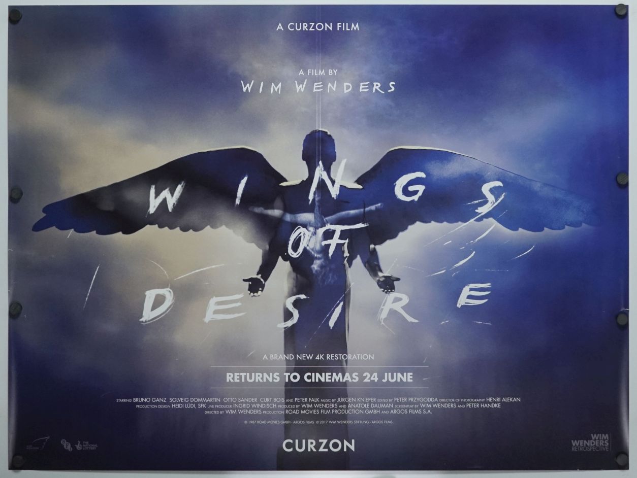 Wings of Desire (2022) original theatrical movie poster - Re-Release