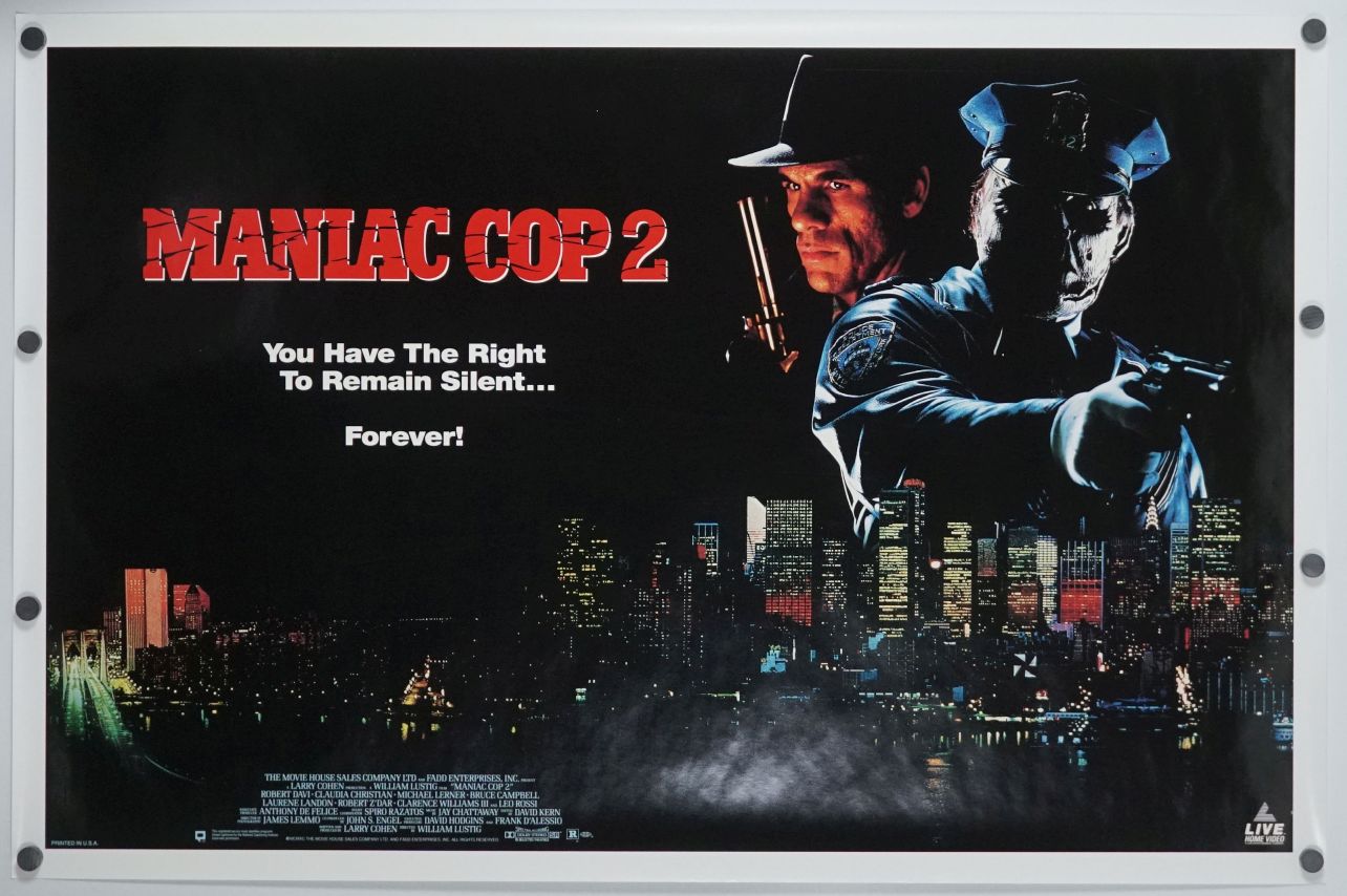 Maniac Cop 2 (1990) original theatrical movie poster - Video