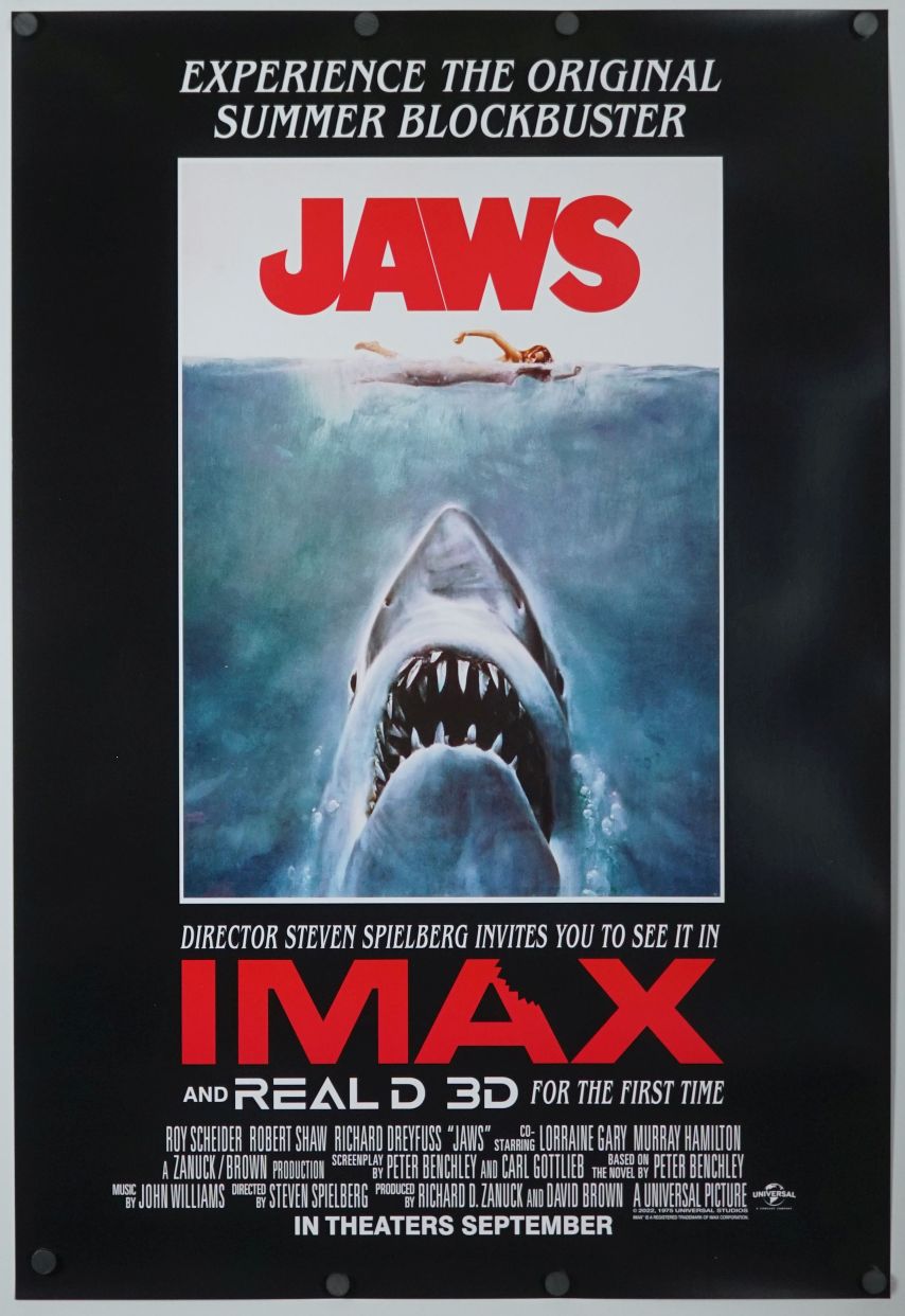 Jaws (2022) original theatrical movie poster - International Re-Release
