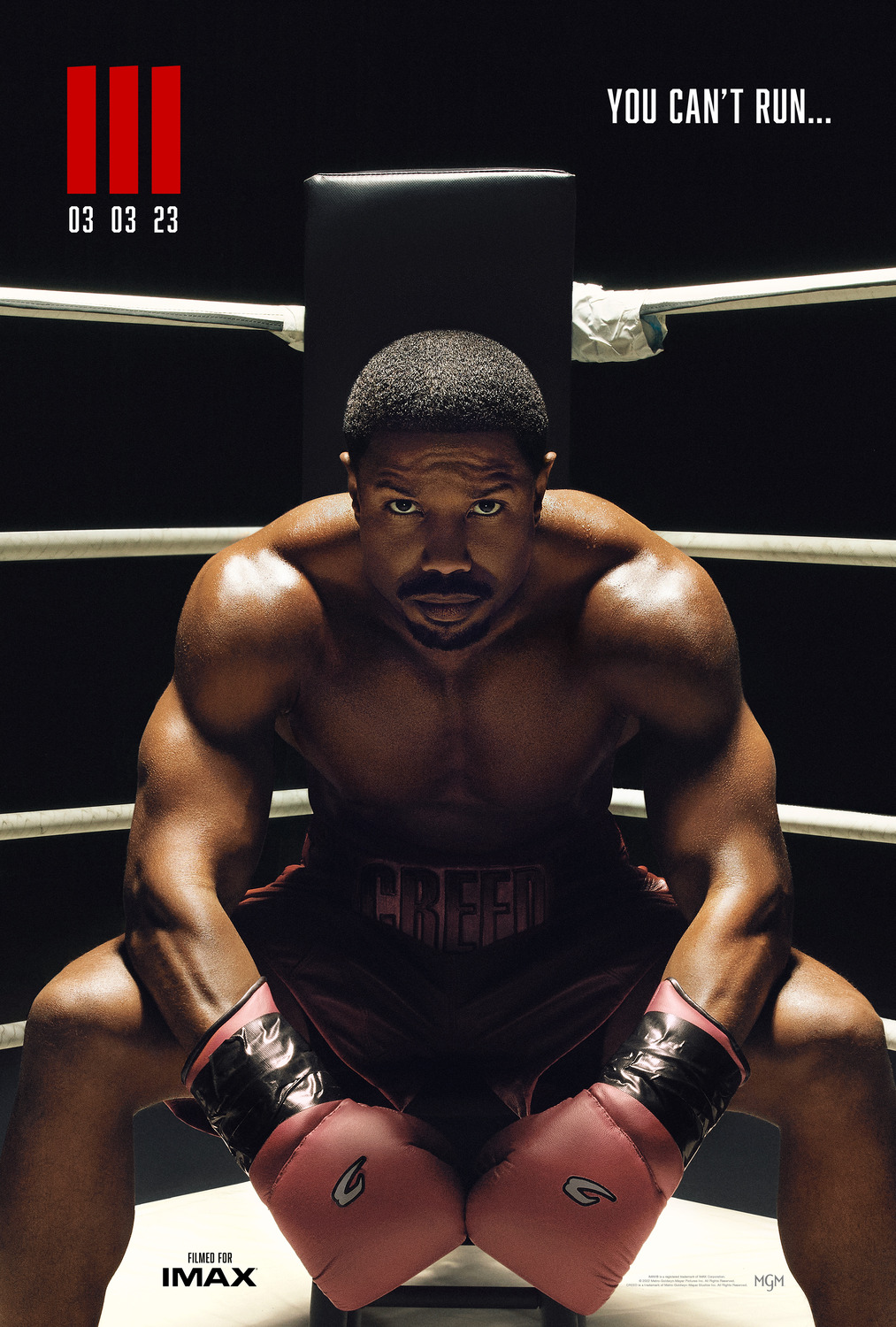 Creed III (2023) original theatrical movie poster - Advance Style A