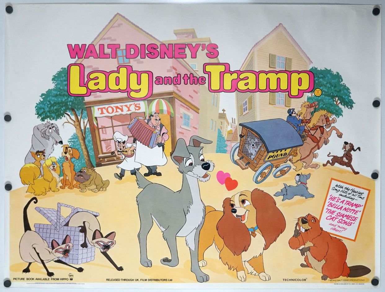 Lady and the Tramp (1984) original theatrical movie poster - Re-Release