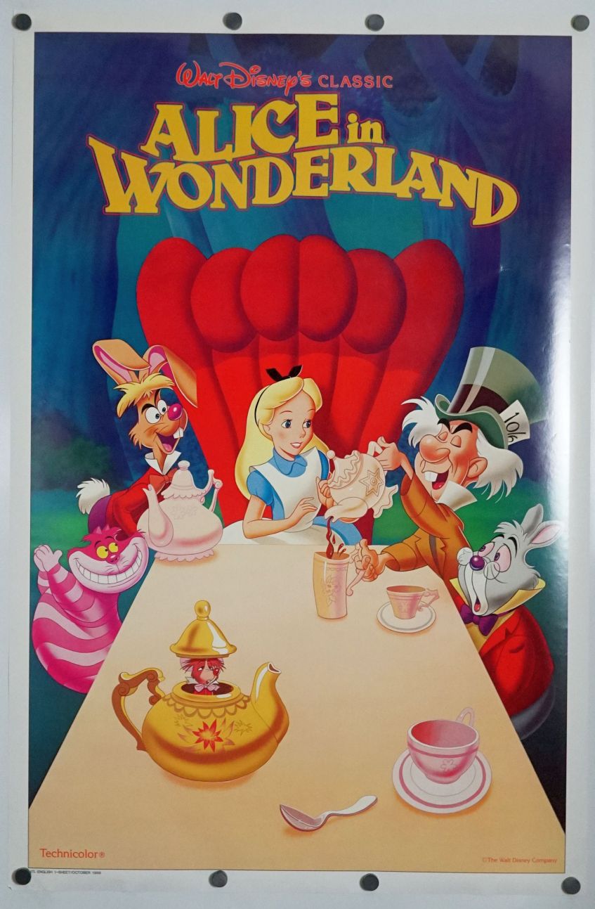 Alice in Wonderland (1989) original theatrical movie poster - International Re-Release