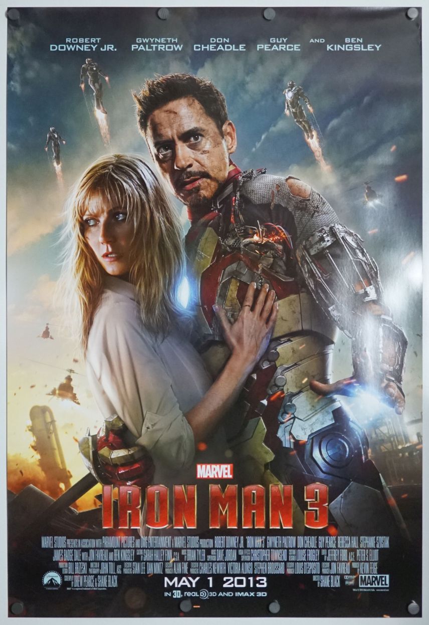 Iron Man 3 (2013) original theatrical movie poster - International Final