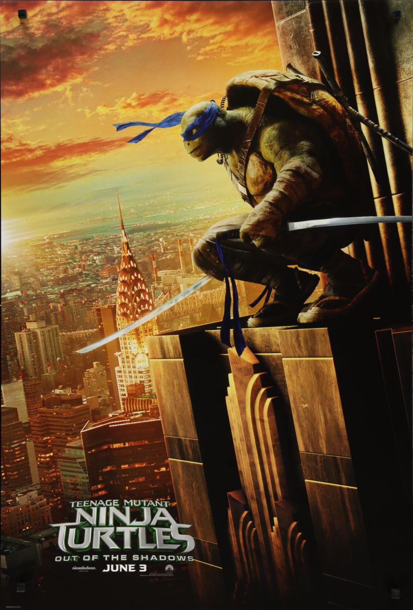 Teenage Mutant Ninja Turtles: Out of the Shadows (2016) original theatrical movie poster - Advance Style D